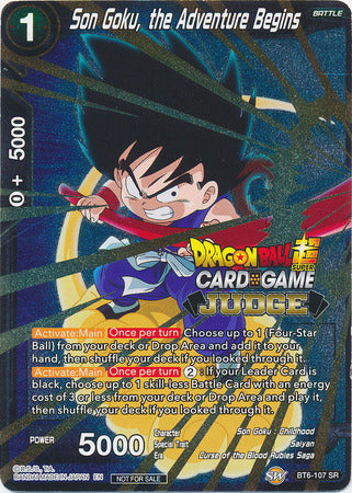 Son Goku, the Adventure Begins (BT6-107) [Judge Promotion Cards]