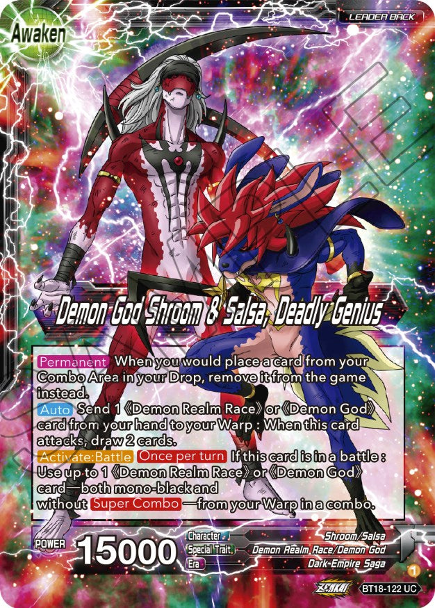 Shroom & Salsa // Demon God Shroom & Salsa, Deadly Genius (BT18-122) [Dawn of the Z-Legends]