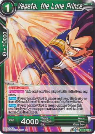 Vegeta, the Lone Prince (BT10-068) [Rise of the Unison Warrior]